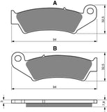 Goldfren AD Front Brake Pads: Honda NX250 NX 250 (1988-1993)