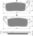 Goldfren AD Front Brake Pads: Honda SH125 SH 125 (2014-2019)