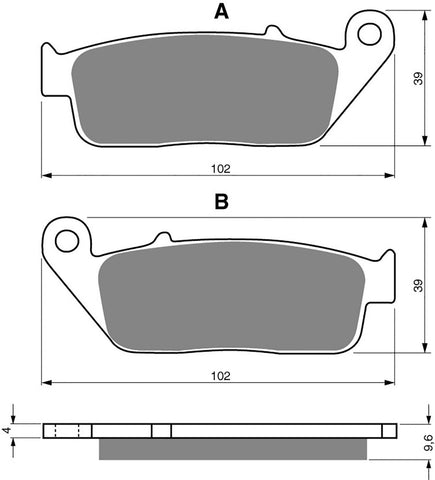 Goldfren AD Front Brake Pads: Honda SH125 SH 125 (2014-2019)