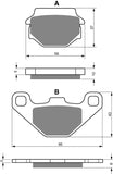 Front Brake Pads Kawasaki EL252 EL 252 (1996-2003) - Type 2