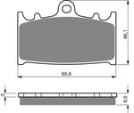 Ceramic Front and Rear Brake Pads Set: Kawasaki ZX-9R ZX 9R (1994-1995)