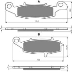 Ceramic Front and Rear Brake Pads Set: Kawasaki ER-6N ER 6N (2006-2016)