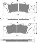 Ceramic Front and Rear Brake Pads Set: Honda NT650 NT 650 (2002-2005)