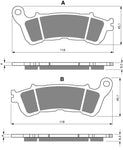 Sintered Metallic Front Brake Pads Set: Honda CBF1000 CBF 1000 (2006-2016)